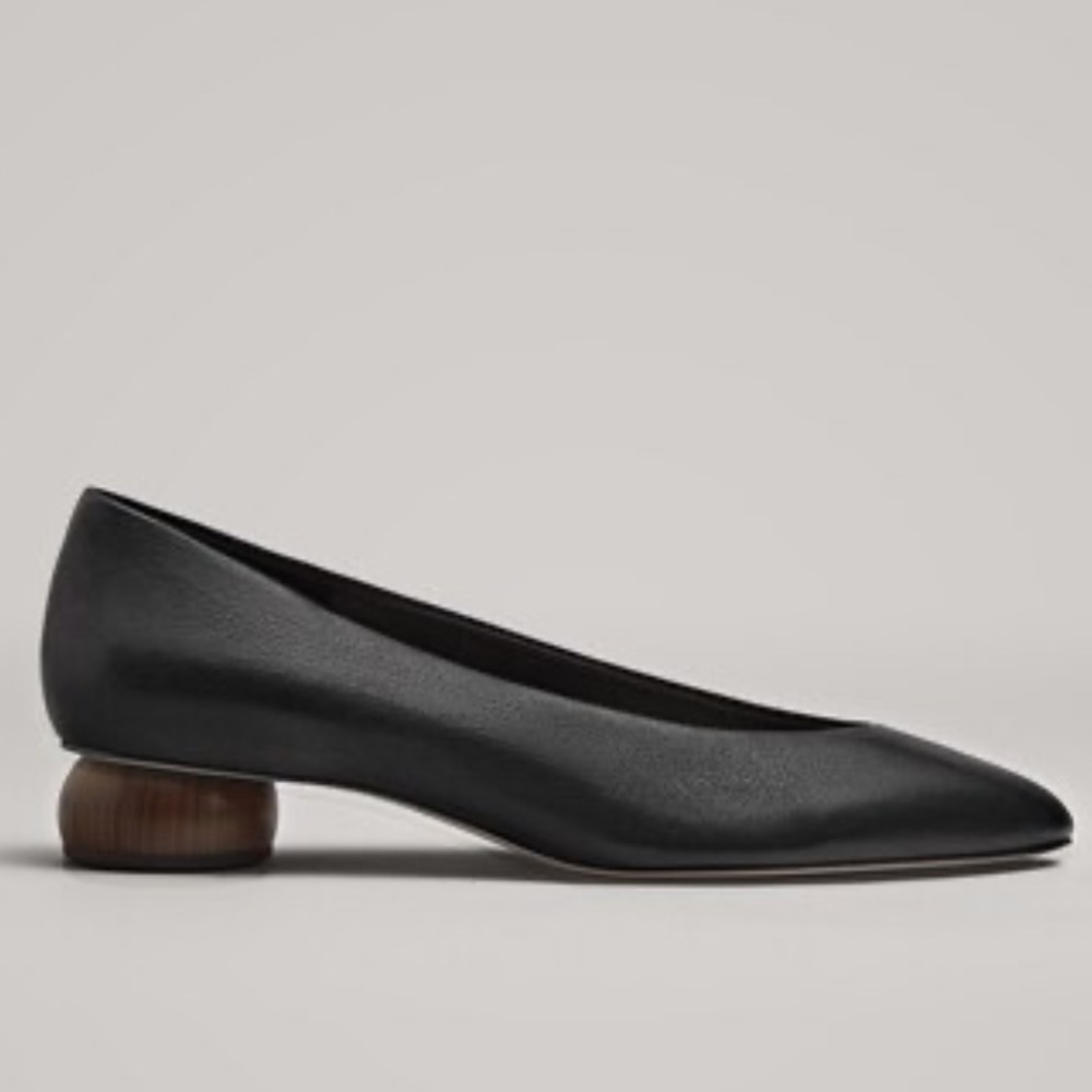 Massimo Dutti black court ballet flats sz 39 - Picture 4 of 14